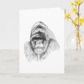 Mountain Gorilla studie Verjaardag Kaart (Gele Bloem)