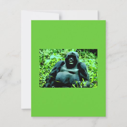 Mountain Gorilla uitnodiging - Humoristische uitno (Voorkant)