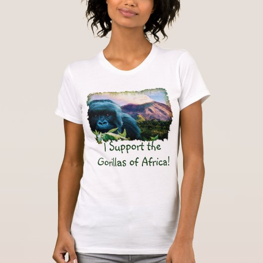 Mountain Gorilla & Volcano Ape Supporter T-shirt (Voorkant)