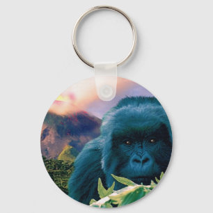 Mountain Gorilla & Volcano Wildlife Sleutelhanger