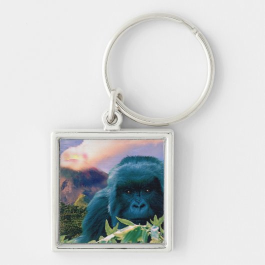 Mountain Gorilla & Volcano Wildlife Sleutelhanger (Voorkant)