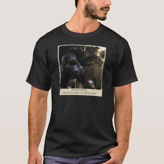 Mountain Gorilla Wildlife Endangered Species Shirt (Voorkant)