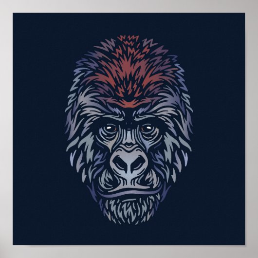 Mountain Gorilla Wildlife Print | Gorilla Print (Voorkant)