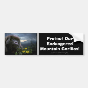 Mountain Gorillas Wildlife Support Bumpersticker