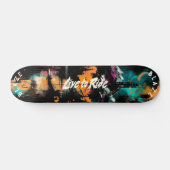 Mountain Graffiti Pop Art - Live to Ride Motto Persoonlijk Skateboard (Horizontaal)