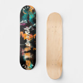 Mountain Graffiti Pop Art - Live to Ride Motto Persoonlijk Skateboard (Voorkant)