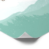 Mountain Green | Gepersonaliseerd Poster Baby gebo (Hoek)