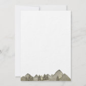 Mountain Green Pine Tree Sla de datum bruiloft kun Kaart (Achterkant)
