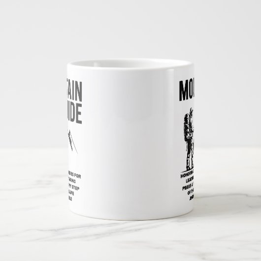 Mountain Guide Hiking Adventure Graphic Design Grote Koffiekop (Voorkant)