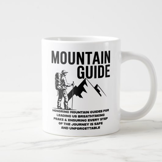Mountain Guide Hiking Adventure Graphic Design Grote Koffiekop (Rechts)