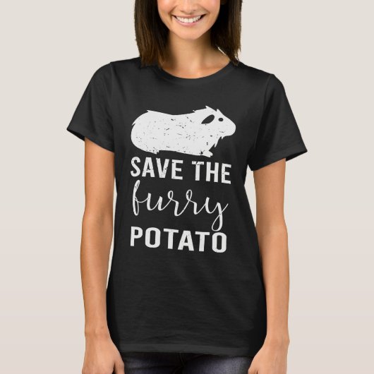 Mountain Guinea Pig Save The Furry Potato T-shirt (Voorkant)