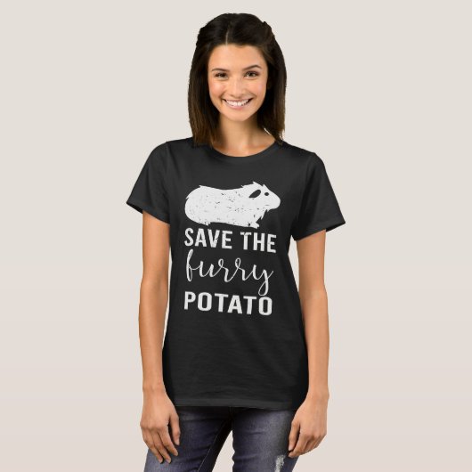 Mountain Guinea Pig Save The Furry Potato T-shirt (Voorkant volledig)