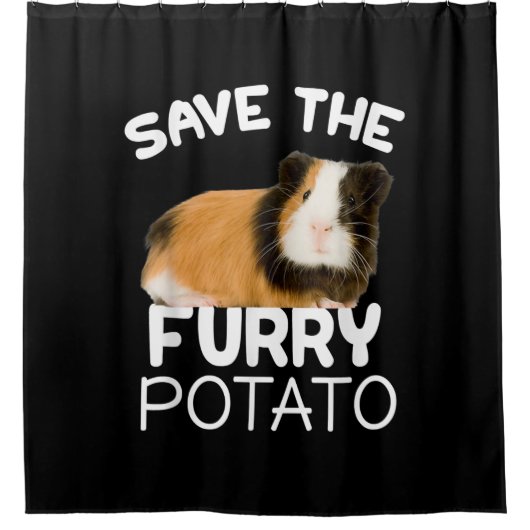 Mountain Guinea Pig - Sparen Furry Potato Douchegordijn (Voorkant)