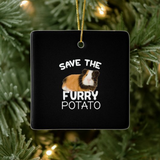 Mountain Guinea Pig - Sparen Furry Potato Keramisch Ornament (Boom)