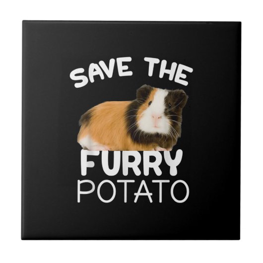 Mountain Guinea Pig - Sparen Furry Potato Tegeltje (Voorkant)