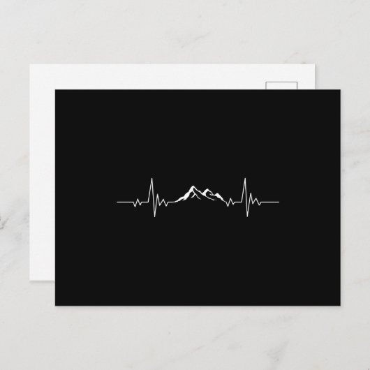 MOUNTAIN HEARTBEAT Funny Hiking Hikers Wanderer Briefkaart (Voorkant / Achterkant)