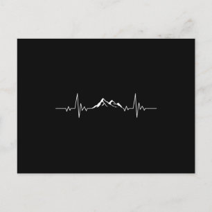 MOUNTAIN HEARTBEAT Funny Hiking Hikers Wanderer Briefkaart