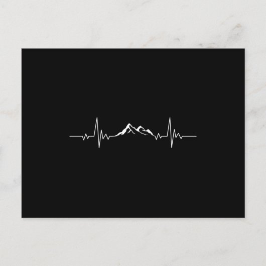 MOUNTAIN HEARTBEAT Funny Hiking Hikers Wanderer Briefkaart (Voorkant)