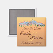 Mountain herfst thema opslaan van de datum magnete magneet (Voorkant / Achterkant)