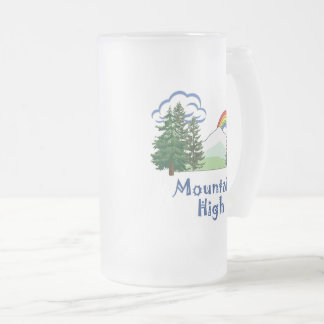 Mountain High Camp Logo Frosted Mok Stein