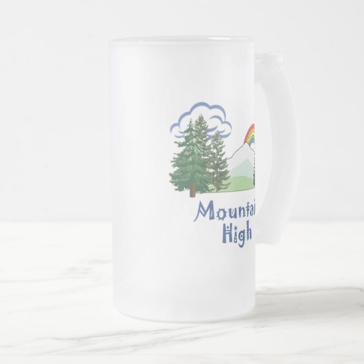 Mountain High Camp Logo Frosted Mok Stein (Voorkant rechts)