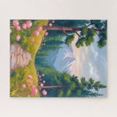 Mountain Hike | Floral Nature Landscape Watercolor Legpuzzel (Horizontaal)