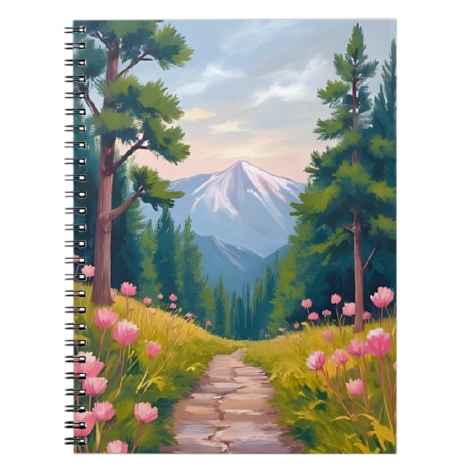 Mountain Hike | Floral Nature Landscape Watercolor Notitieboek (Voorkant)