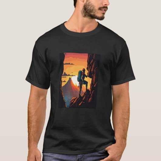 Mountain Hiker Dad Rock klimt Mountain Adventur T-shirt (Voorkant)