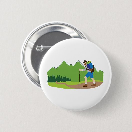Mountain Hiker Ronde Button 5,7 Cm (Voorkant /achterkant)
