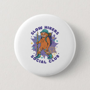 MOUNTAIN HIKER SLOTH SLOW HIKERS SOCIAL CLUB RONDE BUTTON 5,7 CM