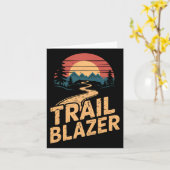  Mountain Hiker Trail Blazer Retro Hiking C Kaart (Gele Bloem)