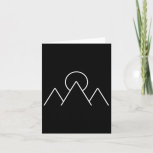 Mountain Hiking Camping Minimalsimus Geometrische Kaart
