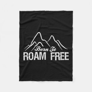Mountain Hiking geboren om vrij rond te dwalen Fleece Deken