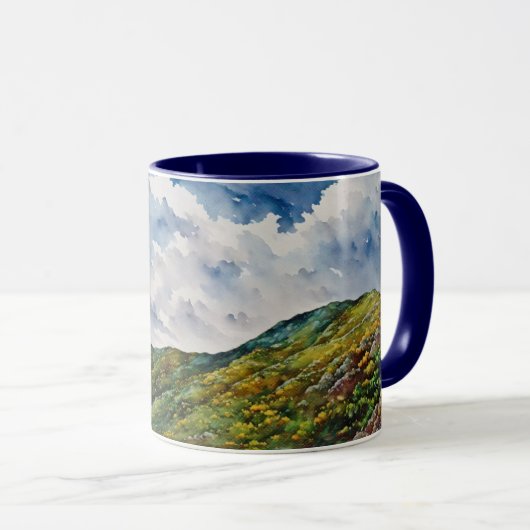 Mountain Hills Landscape Art Mok Cup (Voorkant rechts)