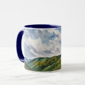 Mountain Hills Landscape Art Mok Cup (Voorkant links)