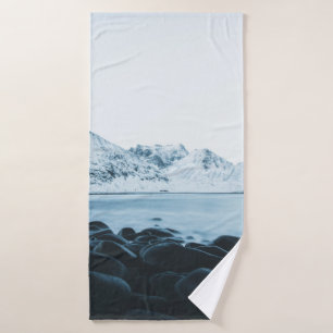 MOUNTAIN HOESJE MET SNEEUWFOTOGRAFIE BADHANDDOEK