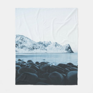 MOUNTAIN HOESJE MET SNEEUWFOTOGRAFIE FLEECE DEKEN