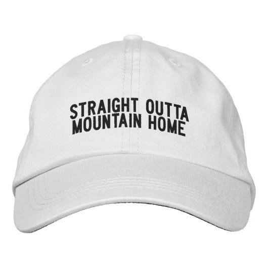 Mountain Home Idaho Hoed Geborduurde Pet (Voorkant)