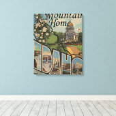 Mountain Home, Idaho - Large Letter Scenes Canvas Afdruk (Insitu (Houten vloer))