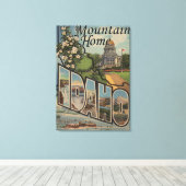 Mountain Home, Idaho - Large Letter Scenes Canvas Afdruk (Insitu (Houten vloer))
