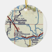 Mountain Home Idaho Map Keramisch Ornament (Voorkant)