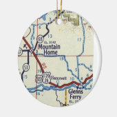 Mountain Home Idaho Map Keramisch Ornament (Links)