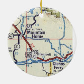 Mountain Home Idaho  Map Keramisch Ornament (Achterkant)