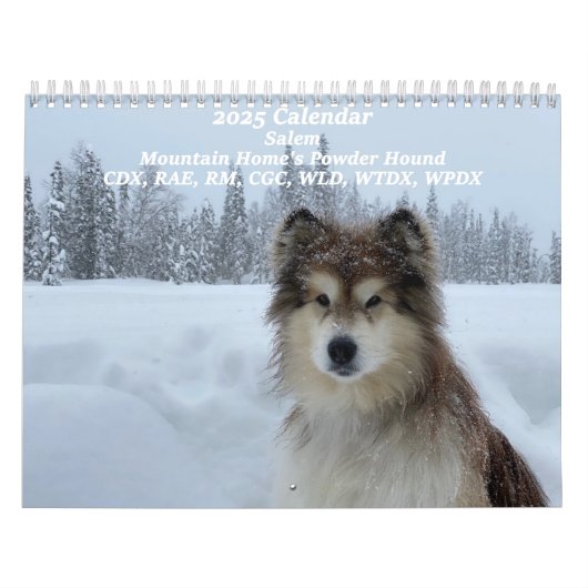 Mountain Home's Poederhond CDX, RAE, RM, CGC, WL Kalender (Hoes)