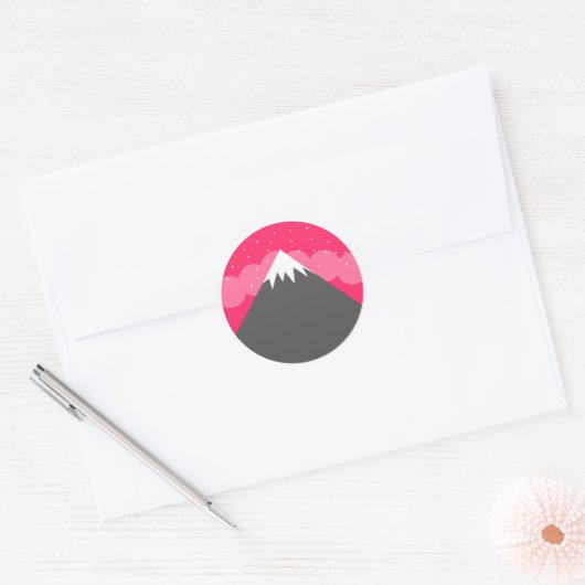Mountain Horizon Ronde Sticker (Envelop)