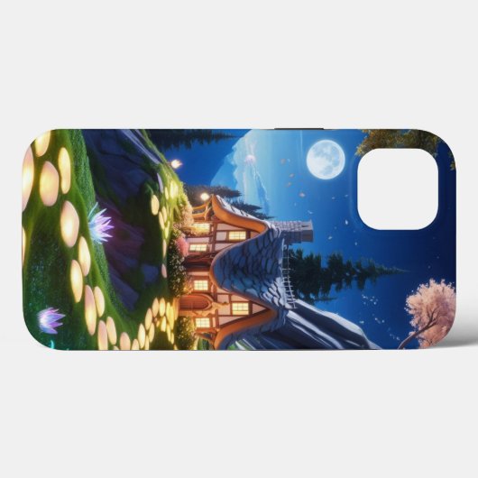 Mountain House iPhone Case - Natuur-geïnspireerd (Achterkant (horizontaal))