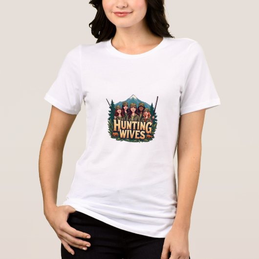 Mountain Hunting Wives: Adventure Wilderness Vrouw Tri-Blend Shirt (Voorkant)