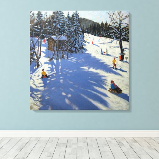 Mountain hut Morzine Canvas Afdruk (Insitu (Houten vloer))