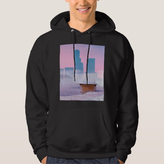 Mountain Hut voor Sky Scraper Hoodie (Voorkant)