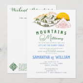 Mountain Huwelijk Sloppy Trail Joint Bach Weekend Kaart (Voorkant / Achterkant)